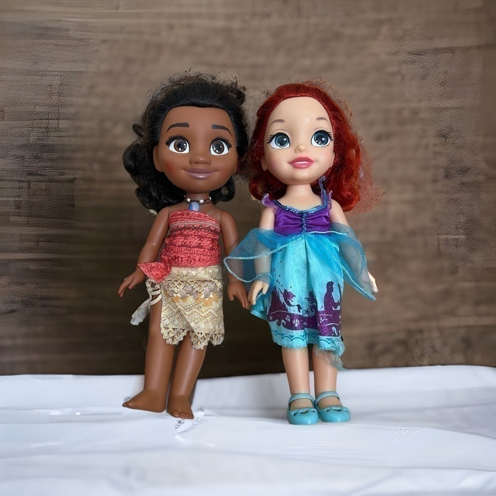 Disney Toddler Doll Bundle Ariel Moana Little Mermaid Kids Toy